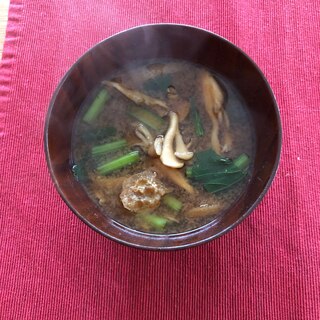 舞茸と小松菜のお味噌汁☆
